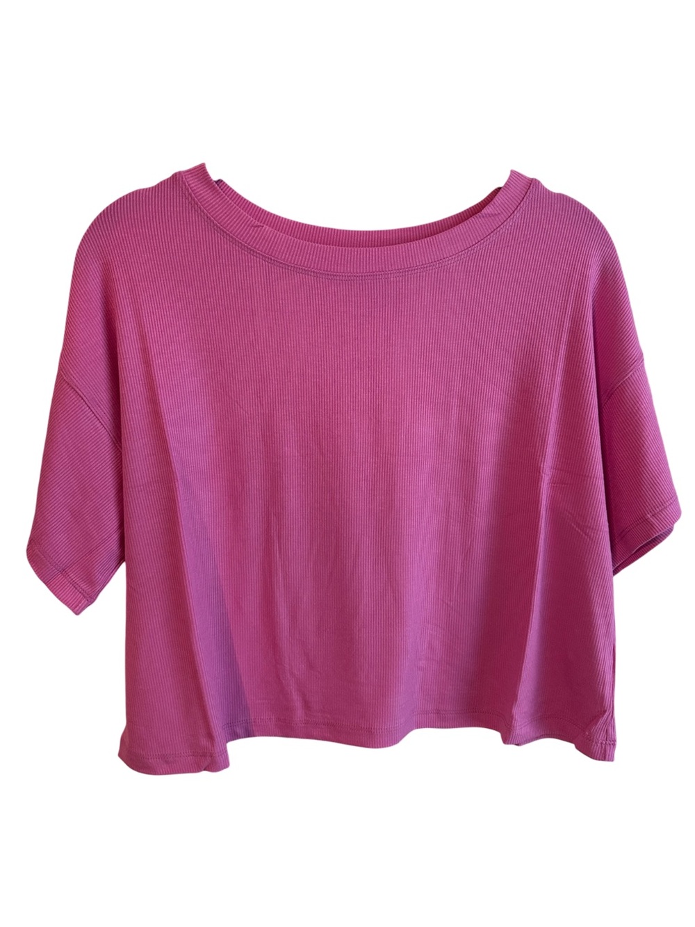 Zenana Outfitters Pink Relaxed Crop Tee